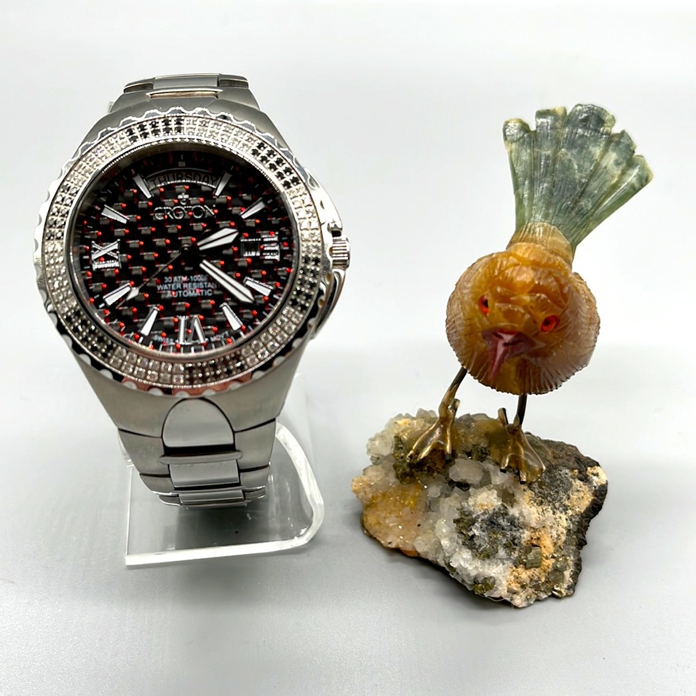 Croton Limited Edition Black & White Diamond Watch-Men’s